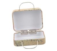Veemoon Caja para Pestañas Postizas Retro Estuche Mini para Niñas Maletín Creativo Contenedor Práctico de Joyas Organizador Vintage para Decoración de Escritorio