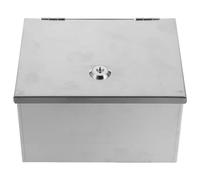 Veemoon Caja Protectora Antirrobo para Enchufe Exterior de Acero Inoxidable Tamaño Pequeño Cubierta Cerradura y Resistente a Salpicaduras para Jardín y Porche