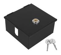 Veemoon Caja Protectora para Enchufe de Exterior Cerradura Antirrobo, Resistente al Agua al Desgaste, de Hierro Negro para Uso en Paredes y Viviendas