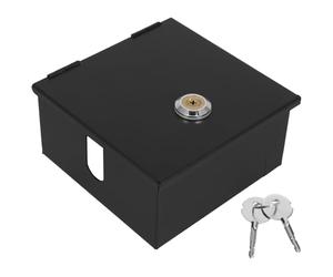 Veemoon Caja Protectora para Enchufe de Exterior Cerradura Antirrobo, Resistente al Agua al Desgaste, de Hierro Negro para Uso en Paredes y Viviendas
