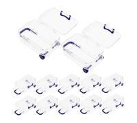 Veemoon Cajas De Obsequio Mini Maleta Transparentes Azul Oscuro 12 Piezas Para Fiestas Bodas Recuerdos Decorativas Ligeras Portátil