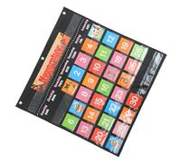 Veemoon Calendario de Pared Portátil para Aula con Tarjetas Educativas Inglés Calendario Colgante para Preescolar Material Olor Herramienta Didáctica para Enseñanza