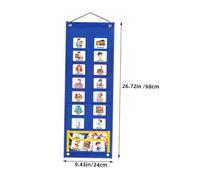 Veemoon Calendario Visual Infantil con Pictogramas y Bolsillo Amarillo Tablero de Rutinas Diarias para Niñas Planificador Educativo para Autismo y Desarrollo de Conducta