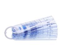 Veemoon Calibrador de Plástico 25 1 para Medir Holguras y Espesores de 005 a 3 MM Medidor de Planitud Forma de Cuña Portátil para Ingeniería y Puertas Cortafuegos