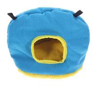 Veemoon Cama para Pájaros Grande Azul Nido Cálido Redondo para Loros y Periquitos Hamaca Colgante Transpirable para Jaula Nido de Invierno Cómodo y Resistente