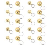 Veemoon Campanas para Collar de Perro y Gato de Metal Dorado, 20 Piezas (12mm y 16mm), Campanas Colgantes de Latón para Mascotas, Accesorio Ligero y Resistente para Entrenamiento,