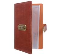 Veemoon Carpeta Organizadora de Documentos con Cerradura y Diseño Portátil, Almacenamiento Multifuncional para 24 Tarjetas y 48 Cheques, Adecuado para Reuniones y Gestión Financiera