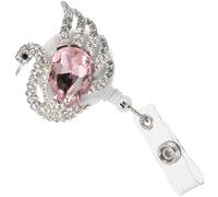 Veemoon Carrete Porta Credencial Pediátrico Retráctil Clips Decorativos para Insignias Hebilla Giratoria y Accesorio Portátil para Trabajo en Oficina y Uso Escolar