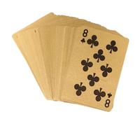 Veemoon Cartas de Póquer Creativas Diseño de Calavera Dorada, Papel Khaki, Excelente Tacto y Buena Resistencia para Reuniones Familiares y Noches de Juego