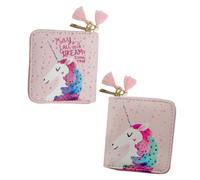 Veemoon Cartera Ligera y Duradera Monedero para Mujeres Estampado De Unicornios Billetero para Adolescentes
