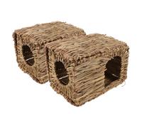 Veemoon Casa Plegable para Conejos y Cobayas 2 Piezas, Cabaña Artesanal para Hámster y Chinchilla, Tamaño Pequeño, Refugio Cómodo y Resistente para Animales Pequeños