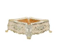 Veemoon Cenicero de Interior con Relieve - Cenicero de Plástico Irrompible con Bordes Tallados en Rosa para Mesa de Centro O Patio - 17,5 X 17,5 Cm - Estilo Clásico Europeo para