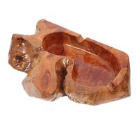 Veemoon Cenicero de Madera Grande Irregular 28 Cm, Porta Colillas Estilo Chino, Contenedor Decorativo para Interiores y Escritorio, Adecuado para Hogar y Oficina, 1 Unidad