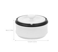 Veemoon Cenicero Eléctrico Inteligente para Interiores Purificador de Aire Filtro Capacidad Amplia Color Blanco Marfil Recargable Adecuado para Hogar Oficina y Coche