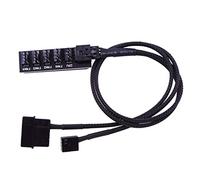 Veemoon Centro De Ventiladores De Computadora Cable De Alimentación ATX Cable Adaptador De Corriente Principal para Concentrador Pwm para Sala De Servidores