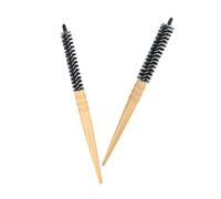 Veemoon Cepillo De Pelo Redondo Enrollable Madera 2 Piezas Pequeño y Grande Cepillo Para Cabello Rizado Mujeres Masajeador Compacto Uso Diario