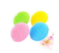 Veemoon Cepillos para Champú 4 Piezas Peine de Masaje Ergonómico Cepillo para Cabello Limpieza Profunda Adultos Baño y Ducha Material de Polipropileno y Silicona