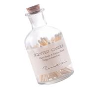 Veemoon Cerillas en Frasco de Vidrio 50 Unidades, Cerillas de Madera, Contenedor Decorativo para Velas, Suministros para Boda, Obsequio Elegante Hogar y Eventos