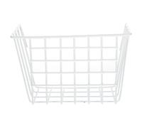 Veemoon Cesta Colgante de Alambre Blanca Pequeña para Almacenamiento y Organización Estante de Rejilla Metálica sin Clavos Adecuado para Cocina Baño Garaje y Taller