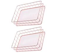 Veemoon Cesta de Almacenamiento de Hierro para Toallas de Mano y Servilletas Desechables, Set de 2 Piezas para Baño y Hogar Diseño Simple y Elegante