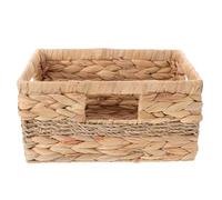 Veemoon Cesta de cosecha: cesta redonda de paja tejida con asa de madera. Contenedor rústico para recolectar frutas, verduras, refrigerios y comprar.