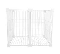 Veemoon Cesta Organizadora para Congelador Horizontal Divisor 2 Compartimentos Cesta Metálica Fondo Sólido para Almacenamiento de Alimentos Verduras y Snacks 36X30X30 CM Resistente a