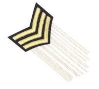 Veemoon Charretera Flecos para Hombre, Insignia de Hombro Borlas, Accesorio de Disfraz Duradero de Hierro y Tela Bordada, 1 Pieza para Disfraces y Uniformes, Fácil de Colocar