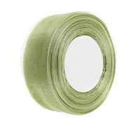 Veemoon Cinta de Organza Verde Ancha para Manualidades DIY Decoración de Ramos Envoltorio de y Ligero y Suave de Metros
