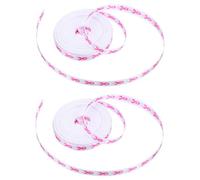 Veemoon Cinta Decorativa contra Cáncer de Mama 10 MM X 9 M Poliéster 2 Rollos para Manualidades y Envolver Regalos Lazos de Concienciación para Eventos y Recaudación de Fondos