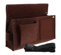 Veemoon Cinturón de Herramientas Construcción Resistente y Engrosado Bolsa para Cinturón de Herramientas con Gran Capacidad Tamaño Grande Color Marrón para Carpintero Adecuado para Obra