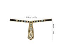 Veemoon Cinturón Egipcio Dorado Diseño Pulido para Disfraces de Festival y Actuaciones de Cosplay Faraónico