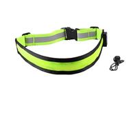 Veemoon Cinturón Reflectante LED Recargable Ajustable Verde Cable USB, Equipo para Correr de Noche, Banda de Alta Visibilidad para Senderismo y Ciclismo, Correa Reflectante Deportiva