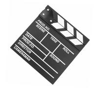 Veemoon Clapboard de Madera Pequeña para Adultos Pizarra de con Superficie Blanca Trasera para Escritura Temporal Accesorio de Filmación y Fotografía