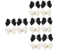 Veemoon Clip De Zapato De Lazo Pinzas Para Zapatos De Novia Pinzas De Perlas as Decorativas Para Zapatos as Para Con Lazo Carta Para Tela 2 Pares*4