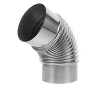 Veemoon Codo de Acero Inoxidable para Estufa de Leña 45 Grados Tubo de Humos para Chimenea Rural Conducto Resistente para Estufa Portátil y Camping Accesorio para Calefacción y Cocina