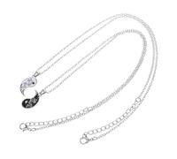 Veemoon Collar Colgante Yin Yang Tai Chi Aleación Resistente Para Parejas y Amigos, Obsequio San Valentín Unisex, Diseño Simbólico Romántico, Tamaño Ajustado