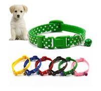 Veemoon Collar de Campana para Perro Pequeño Ajustable y Cómodo en Color Amarillo con Material PP y Diseño de Lunares Adecuado para Cachorros y Perros Pequeños