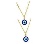 Veemoon Collar De Ojos De Halloween 2 Pcs En Oro De 18K - Cadena De De 10 Mm - Accesorio Turco De Para Hombres y Mujeres Decoración Ideal Para Celebraciones De Halloween