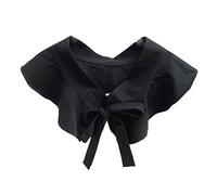 Veemoon Collar en Estación Cálida y Verano para Mujer Falso Decorativo en Tejido de Punto Negro Diseño Elegante y Simple Función de Secado Rápido Adecuado para Decorar Ropa