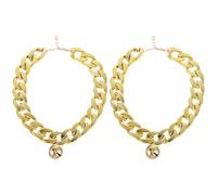 Veemoon Collar para Perro Cadena Dorada y Cascabel 2 Piezas Tamaño Pequeño y Mediano Accesorio para Mascotas Decoración Cuello Adecuado para Fiestas y Sesiones de Fotos