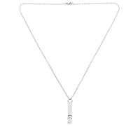 Veemoon Collar Urna para Cenizas Hombre Mujer Colgante Abre Perfume Acero Inoxidable Plata Abril Joyería Conmemorativa Cremación