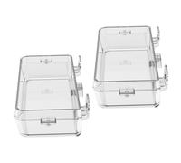 Veemoon Comedero para Reptiles Pequeño Ventosa Plato De Comida y Agua Material Plástico Transparente Adecuado para Compatible y Geckos