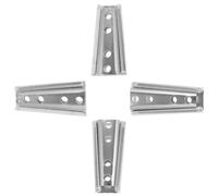 Veemoon Conector Deslizante Herraje para Muebles y Sofás para Marco de Cama y Sofá 4 Piezas Hierro, Plata, Orificio de Tornillo 8mm, Estable y Fácil de Instalar, para Reparación