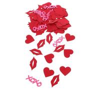 Veemoon Confeti Decorativo para Fiestas de Boda y San Valentín Papel Biodegradable en Forma de Corazón y Labios Color Oscuro 1 Juego para Decoración Romántica y Aniversario