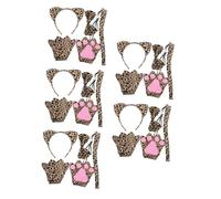 Veemoon Conjunto De Disfraz De Para - Incluye Orejas - Diadema Guantes y Pajarita Ideal Para Halloween y De Disfraces Accesorio De Cosplay Animal