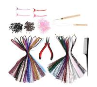 Veemoon Conjunto De Extensiones De Cabello Colorido. Accesorios Para El Cabello De Las Niñas Madera.