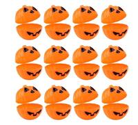 Veemoon Contenedor de Calabaza de Halloween Portátil de Plástico Naranja Caja Rellenable para Dulces 30 Piezas Cubo para Almacenamiento y Decoración de Fiestas Infantiles