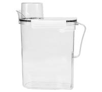 Veemoon Contenedor Transparente de Gran Capacidad para Detergente en Polvo 18x29 Cm Tapa Sellada, Cubo Rellenable para Lavandería, Almacenaje Higiénico para Uso Doméstico y Baño