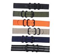 Veemoon Correa De Nailon De Correa De Reloj Resistente De Doble Articulación Para Reemplazo De Reloj Completamente Negra Para Uso Diario