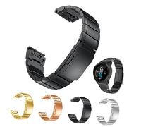 Veemoon Correa de Reloj de Acero Inoxidable para Reloj Deportivo Plus Forerunner Pulsera de Metal Sólido